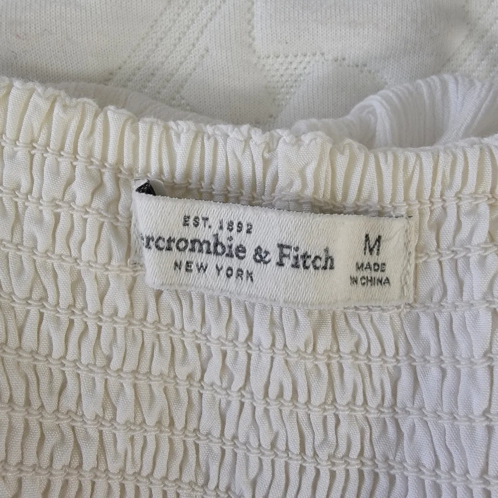 Abercrombie And Fitch White Lace Gauzy Maxi Dress Party Casual Bride Size Medium